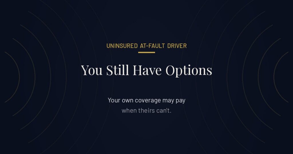 What happens if the at-fault driver has no insurance in Texas