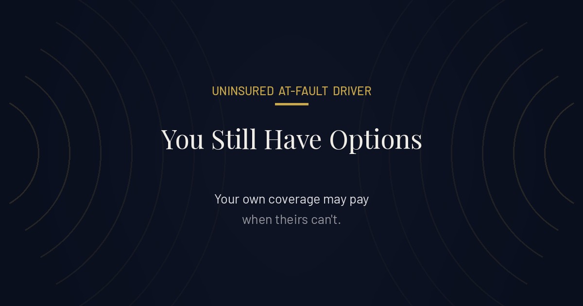 What happens if the at-fault driver has no insurance in Texas