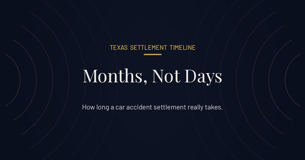 How long a car accident settlement takes in Texas