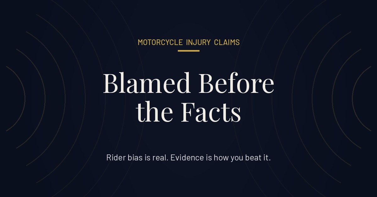 Why motorcycle riders get blamed first in Texas accident claims