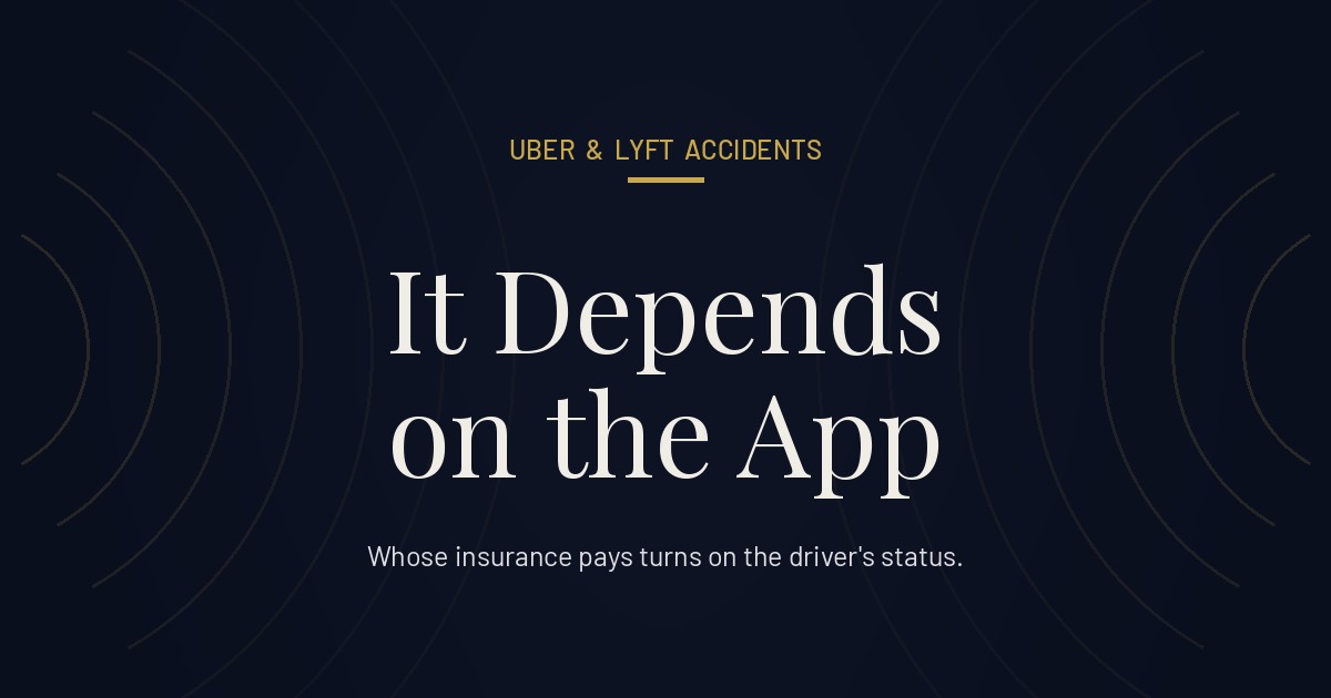 Uber and Lyft accidents in Houston, whose insurance is responsible